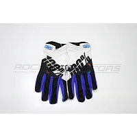 Мотоперчатки кроссовые 100% #5 (L, белый/чёрный/синий)