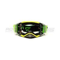 Очки кроссовые ROCKOT (Рокот) RM-135 (серебристый-жёлтый/прозрачная, Anti-Scratch)