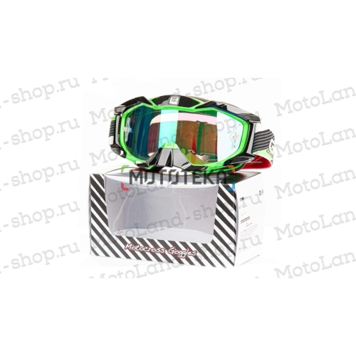 Очки Мотокросс GTX 5015 салатовые
